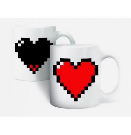 Чашка хамелеон Pixel Heart (300 мл)