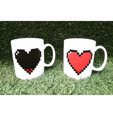 Чашка хамелеон Pixel Heart (300 мл)