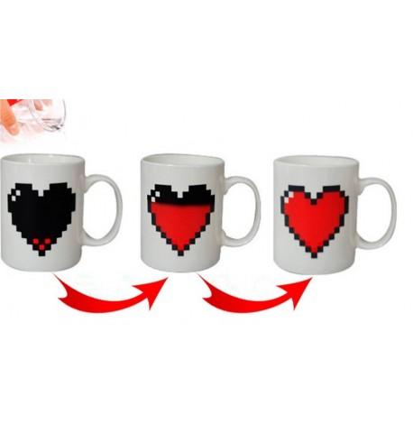 Чашка хамелеон Pixel Heart (300 мл)