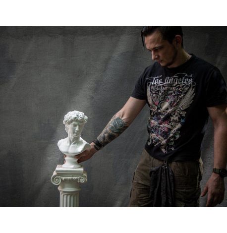 Гипсовый бюст Давида (белый), 32,5 см