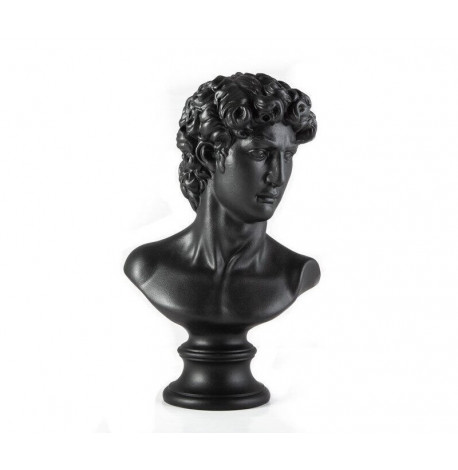 Гіпсовий бюст Давида (чорний), 32,5 см