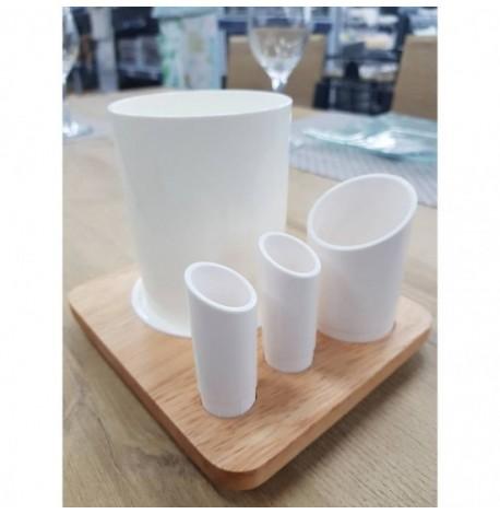 Підставка для зубної пасти та щіток зі стаканчиком