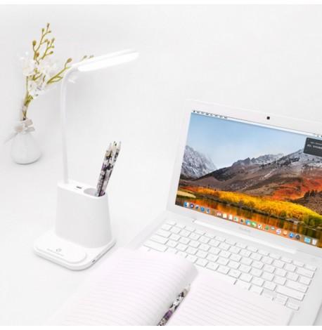 Підставка для канцелярії з вбудованою Led лампою (біла)