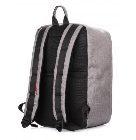 Рюкзак для ручної поклажі PoolParty HUB (сірий) - Ryanair / Wizz Air / МАУ