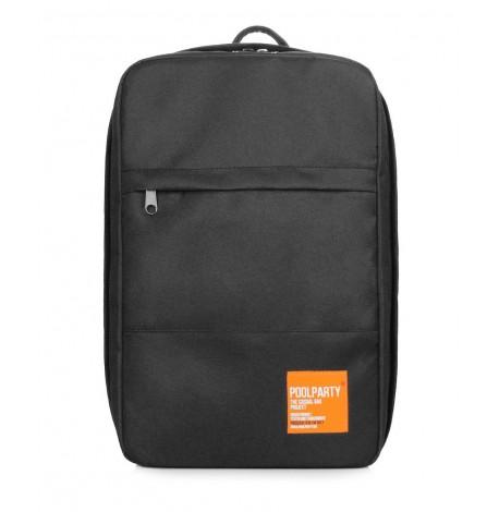 Рюкзак для ручної поклажі PoolParty HUB (чорний) - Ryanair / Wizz Air / МАУ
