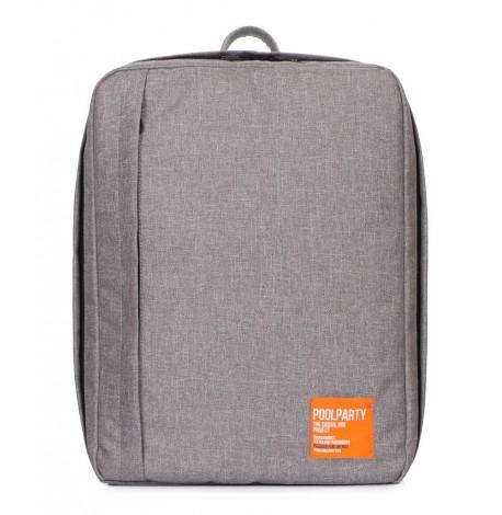 Рюкзак для ручної поклажі PoolParty Airport (сірий) - WizzAir / Ryanair