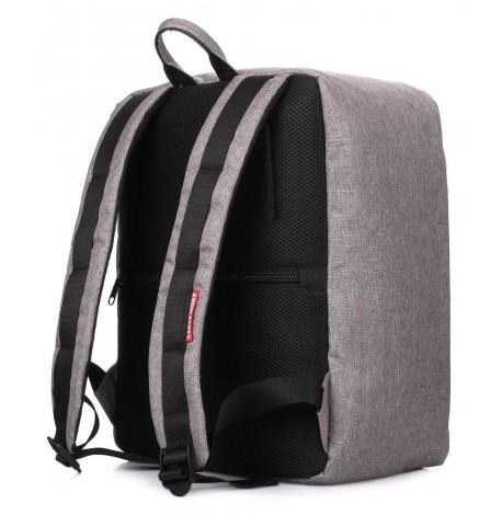 Рюкзак для ручної поклажі PoolParty Airport (сірий) - WizzAir / Ryanair