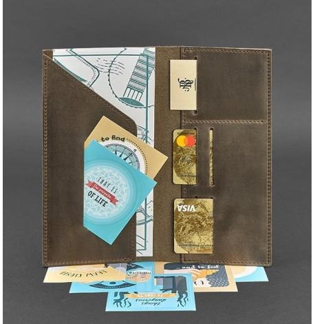 Кожаный тревел-кейс 3.1 (темно-коричневый) кожа Crazy Horse