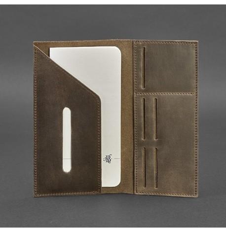 Кожаный тревел-кейс 3.1 (темно-коричневый) кожа Crazy Horse