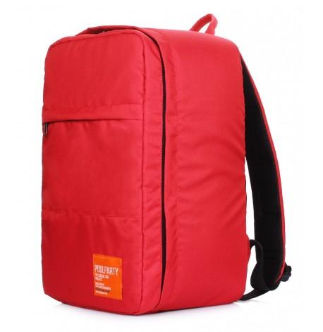 Рюкзак для ручної поклажі PoolParty HUB (червоний) - Ryanair / Wizz Air / МАУ
