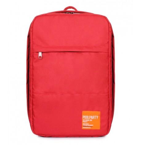 Рюкзак для ручної поклажі PoolParty HUB (червоний) - Ryanair / Wizz Air / МАУ