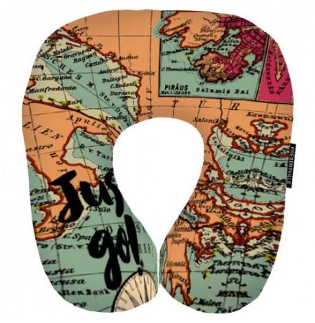 Подушка для подорожей "Мапа Just go!"