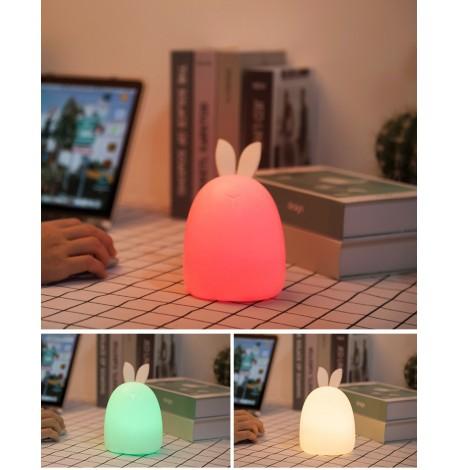 Детский силиконовый ночник "Ушастый заяц"