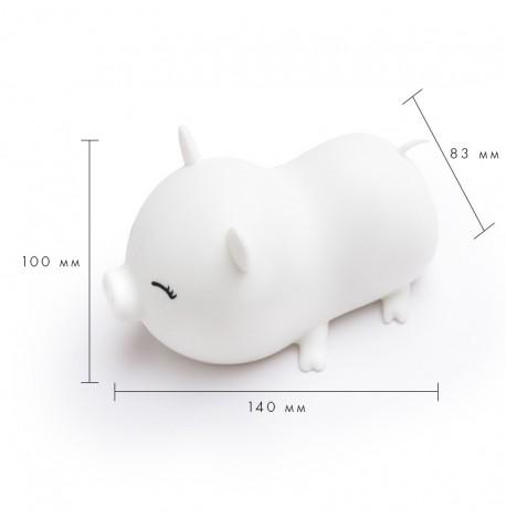 Детский силиконовый ночник "Свинка"