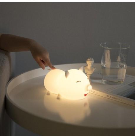 Детский силиконовый ночник "Свинка"