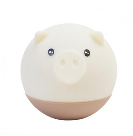 Детский силиконовый ночник "Круглая свинка"