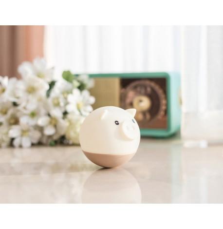 Детский силиконовый ночник "Круглая свинка"