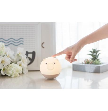 Детский силиконовый ночник "Круглая свинка"