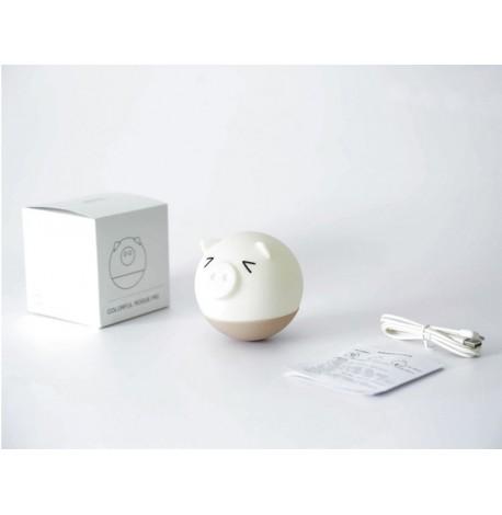 Детский силиконовый ночник "Круглая свинка"