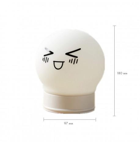Детский силиконовый ночник "Смайл" (белый)