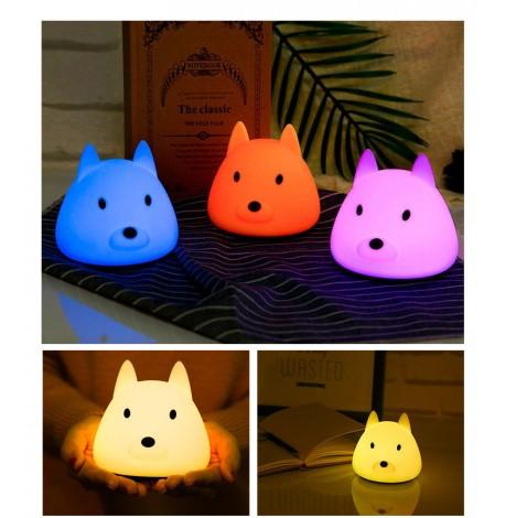 Детский силиконовый ночник "Хаски"