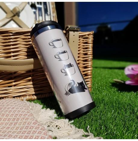 Термокружка "Котик в чашке" (380 мл)