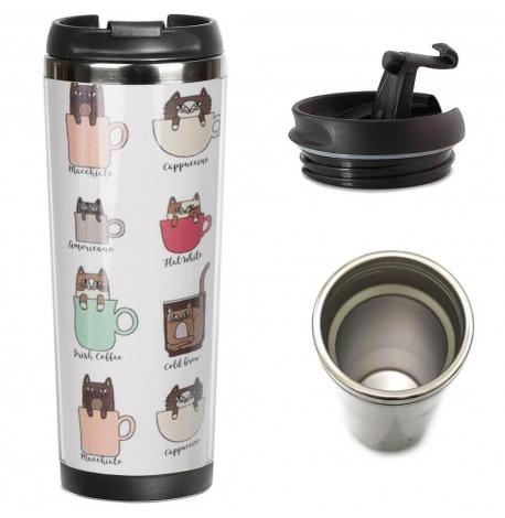 Термокружка "Кошачий кофе" (380 мл)