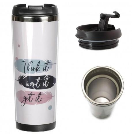 Термокружка "Думай, желай, получай" (380 мл)