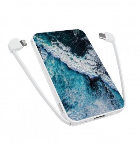 Повербанк (powerbank) Ziz "Океаническая волна" 5000 mAh