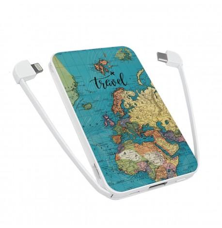 Повербанк (powerbank) Ziz "Карта путешествий" 5000 mAh