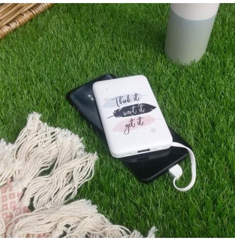 Повербанк (powerbank) Ziz "Думай, желай, получай" 5000 mAh