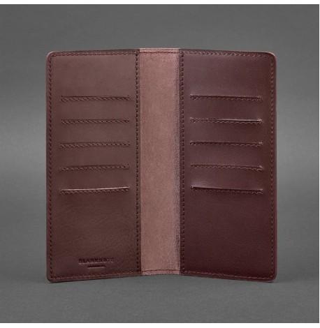 Кожаное женское портмоне 11.0 (бордовое)