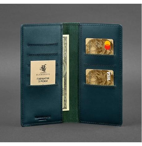 Кожаное женское портмоне 11.0 (малахит)