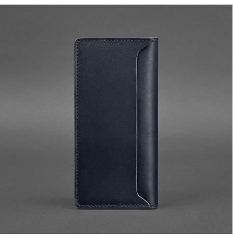 Шкіряне портмоне 11.0 (темно-синє) шкіра Krast