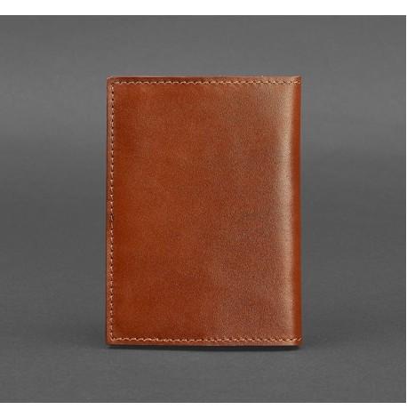 Обкладинка для паспорта зі шкіри 1.2 (світло-коричнева)