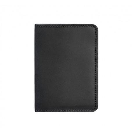 Обложка для паспорта из кожи 1.3 (черная) кожа Crazy Horse