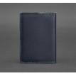 Обложка для паспорта из кожи 1.3 (темно-синяя) кожа Krast