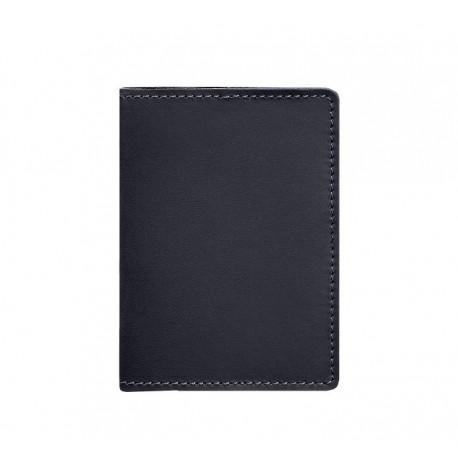 Обкладинка для паспорта зі шкіри 1.3 (темно-синя) шкіра Crazy Horse