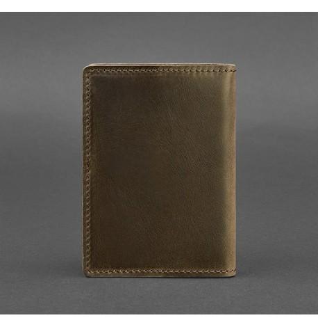 Обложка для паспорта из кожи 1.3 (темно-коричневая)