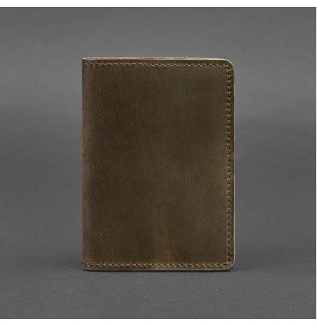 Обложка для паспорта из кожи 1.3 (темно-коричневая)