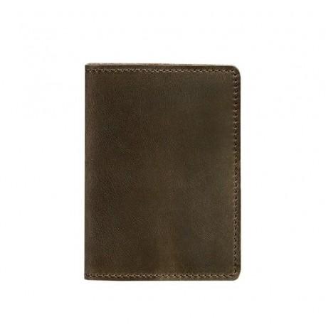 Обложка для паспорта из кожи 1.3 (темно-коричневая)