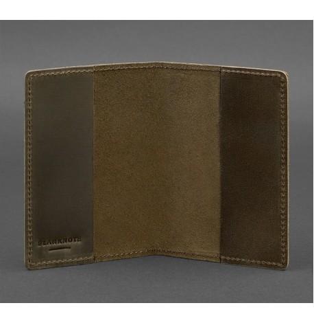 Обложка для паспорта из кожи 1.3 (темно-коричневая)