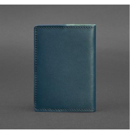 Обкладинка для паспорта зі шкіри 1.3 (зелена) шкіра Krast