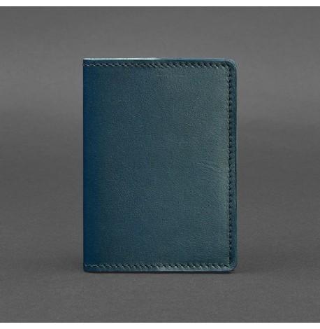 Обкладинка для паспорта зі шкіри 1.3 (зелена) шкіра Krast