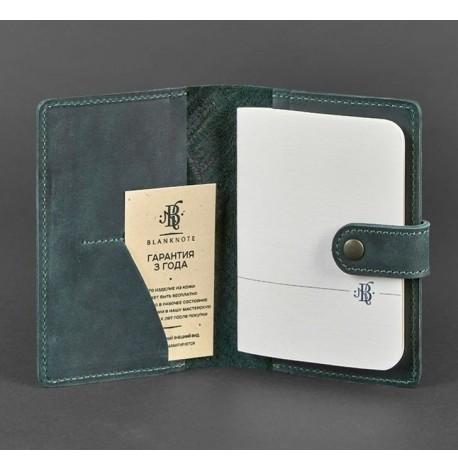 Обкладинка для паспорта зі шкіри 3.0 Інді (зелена)