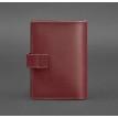 Обкладинка для паспорта зі шкіри з віконцем 5.0 (бордова) шкіра Krast