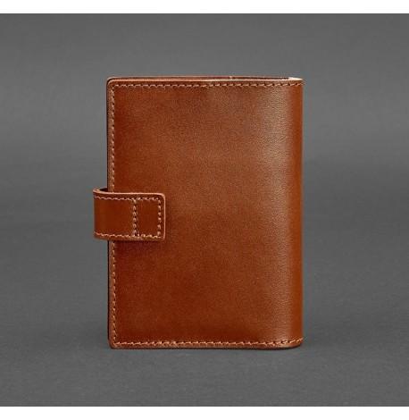 Обкладинка для паспорта зі шкіри з віконцем 5.0 (світло-коричнева)