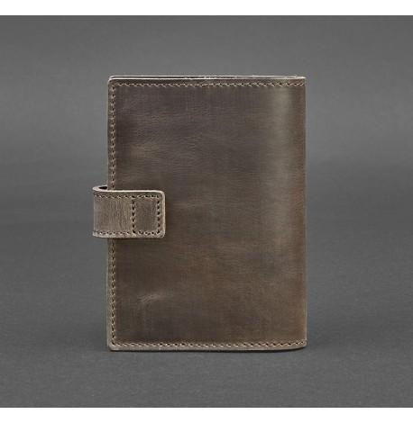 Обкладинка для паспорта зі шкіри з віконцем 5.0 (темно-коричнева)
