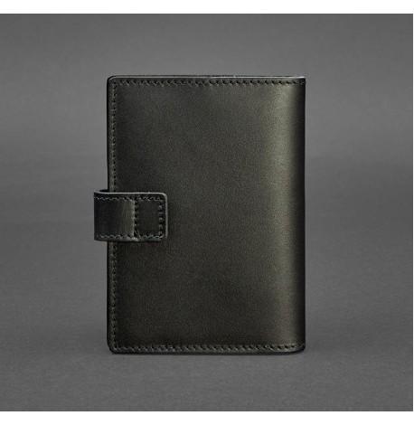 Обкладинка для паспорта зі шкіри з віконцем 5.0 (чорна)