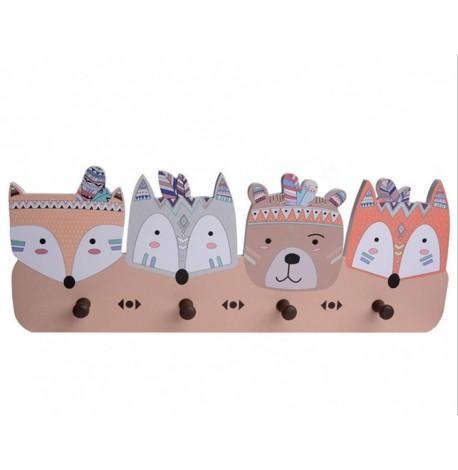 Дитяча настінна вішалка "Лісові друзі"